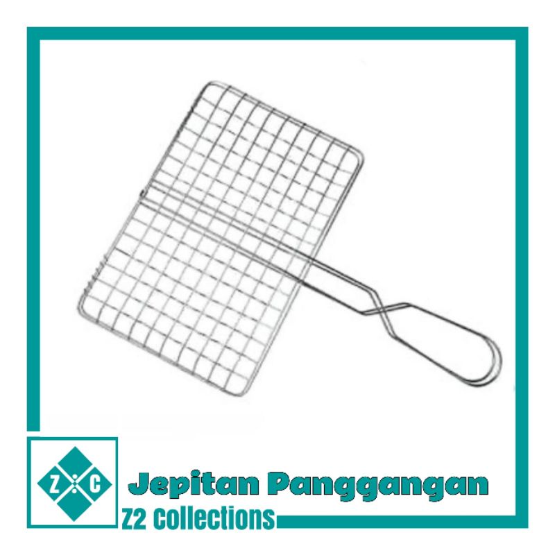 Jepitan bakar ikan alat panggangan tidak mudah karat alat bakaran diatas arang