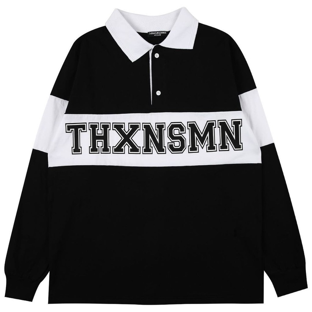 Rugby Shirt Thanksinsomnia Striped Black