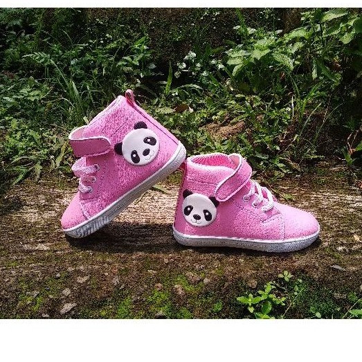 sepatu sneaker boots anak motif kartun panda 31-35