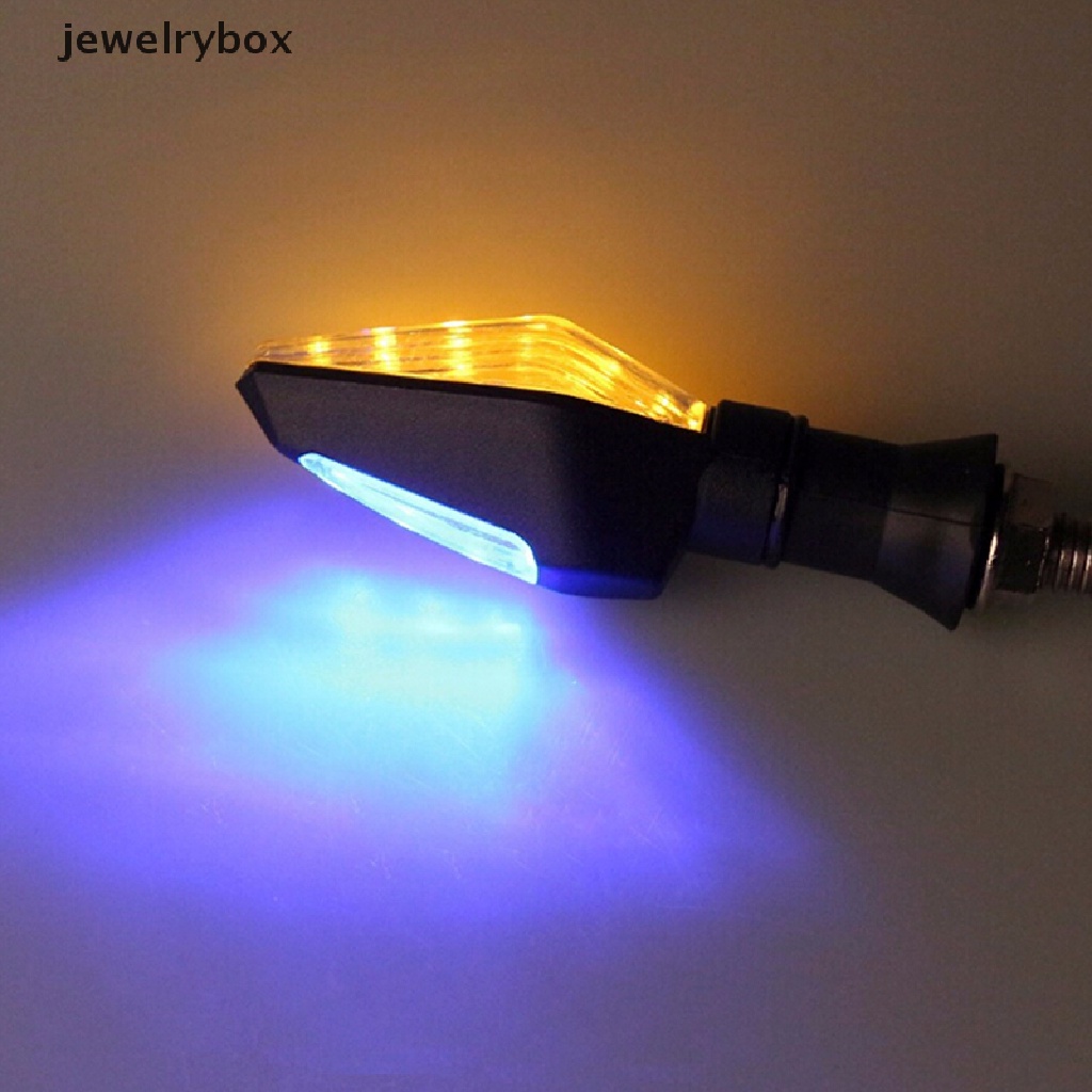 (Box) Lampu Indikator Sinyal Belok Sepeda Motor 12 Led Amber + Biru Universal