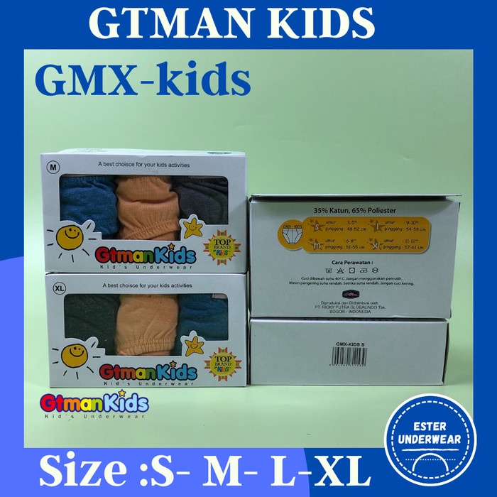 Celana Dalam Anak Laki-laki  GTman GMX-Kids ISI 3Pcs/Pack