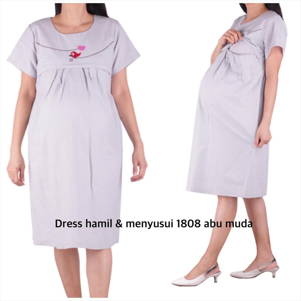 Dress hamil menyusui 1808 baju hamil