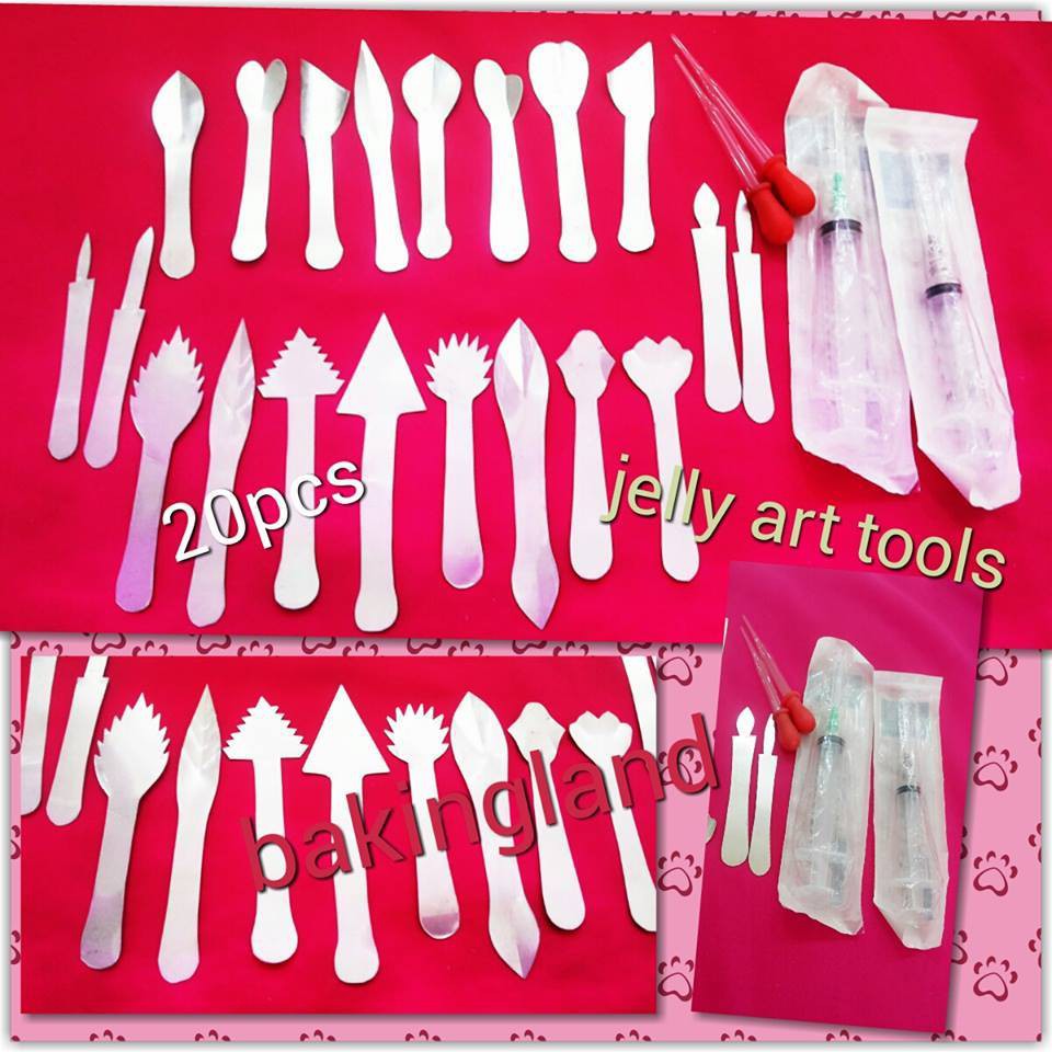 

20 JELLY ART TOOLS + suntikan