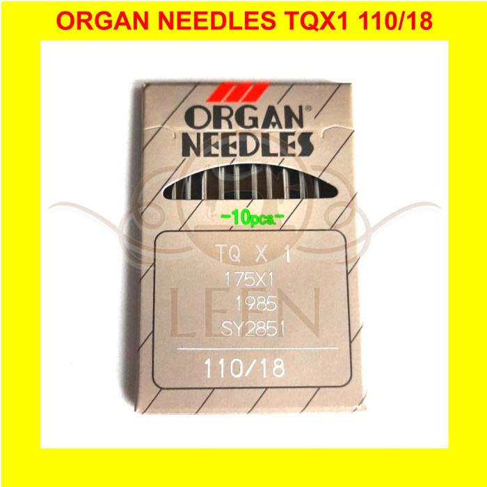 Jarum ORGAN Needles TQx1 18 Ori Japan TQ X 1 Mesin Pasang Kancing LEEN
