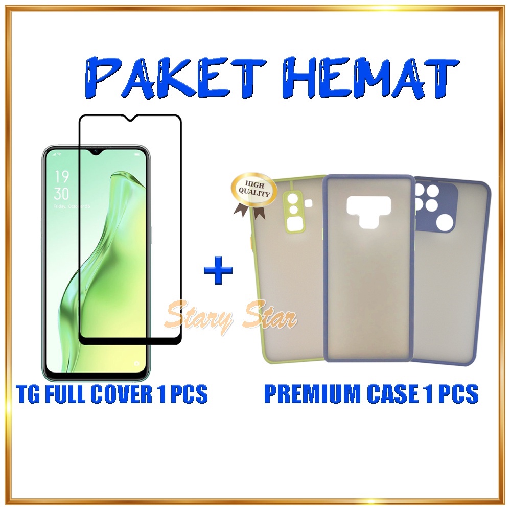 Tempered Glass Oppo F11 Pro + Case Casing Oppo F11 Pro