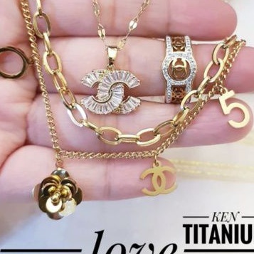 TiTanium set perhiasan wanita F73