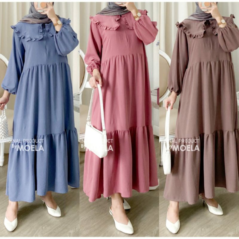 MARITA MIDI AIRFLOW / MIDI DRESS POLOS AIRFLOW BY MOELA