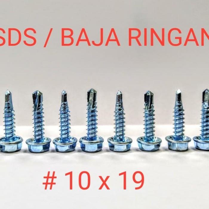 Roofing Baja ringan Skrup Baja ringan 10x19 Isi 1000pcs