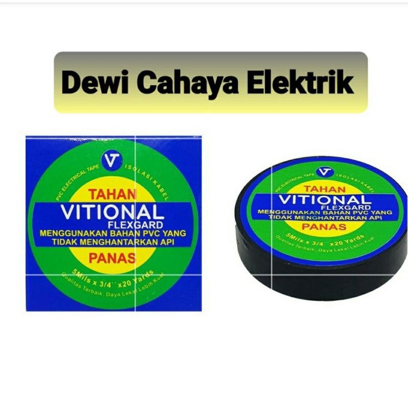 isolasi listrik Tahan Panas PVC Hitam Packing - isolasi Kabel Tahan Bakar 18M Full