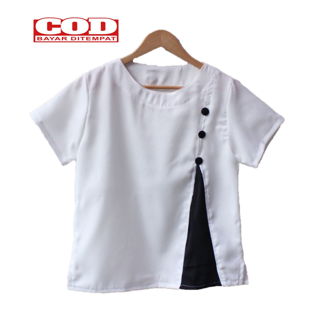 Real Pict - Atasan wanita / blouse wanita / blouse jumbo wanita / blus jumbo Calista L DAN XL / XXL-3