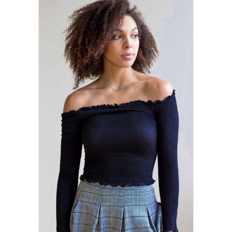 Aero Long Sleeve Smocked Top