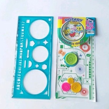 

Penggaris Rotari Spirograph Design Pattern Bunga Putar