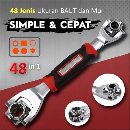 BARU Alat bengkel serbaguna kunci pas multi fungsi 48 in 1 ori magic wrench kunci bengkel otomotif u