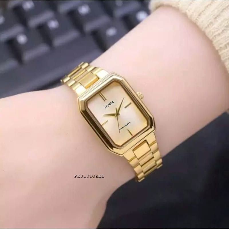 WATER RESISTANT ☑️ Mirete New wanita brand original Mewah tahan air || jam tangan wanita strap rantai stainliss cantik dan elegan || jam tangan wanita terlaris dan murah || jam tangan wanita cantik bayar di tempat