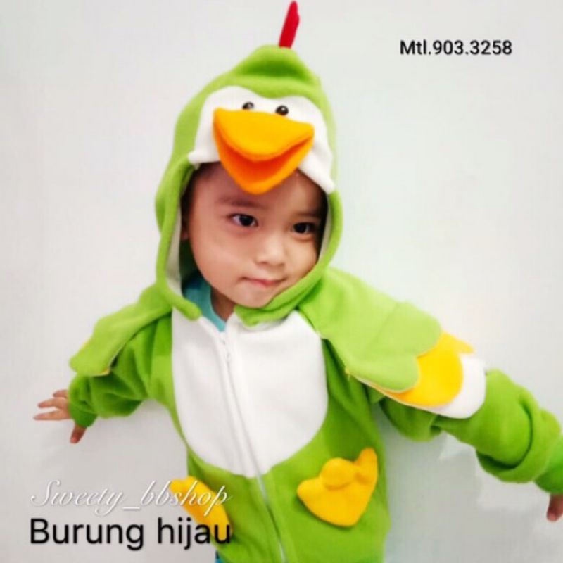 Jaket anak balita karakter superhero dan binatang topi 3 dimensi lucu