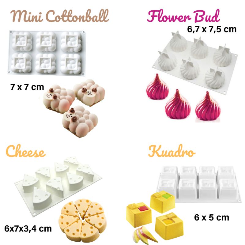 Cetakan Silikon Motif / Cetakan Silikon Entremet / Entremet Cake / Cetakan Silicone