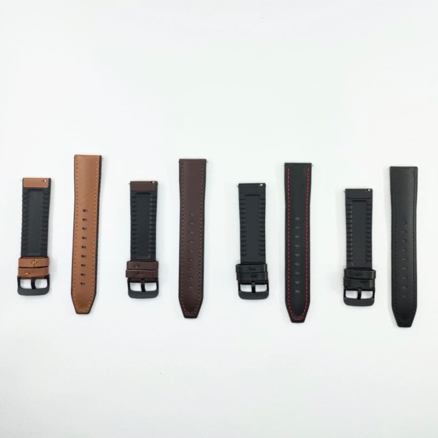 STRAP TALI JAM TANGAN - RUBBER STYLE LEATHER RUBBER 22MM - FOR HUAWEI GT 2 SMART WATCH 46 MM