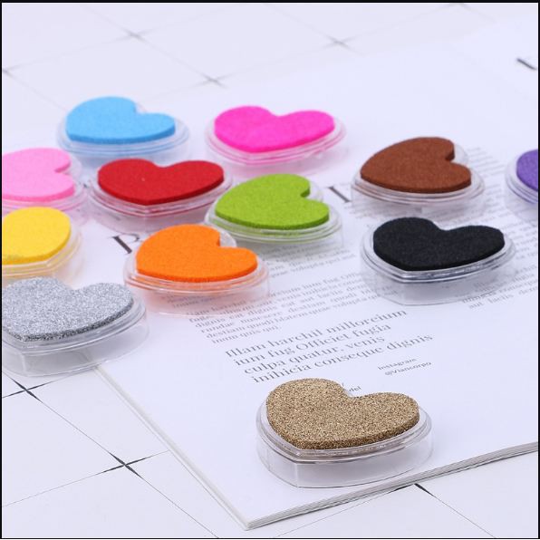 Heart Shape Ink Pad - Bantalan Stempel Bentuk Hati (1pc)