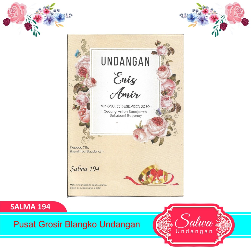 Blangko Undangan Salma 194 Harga Murah