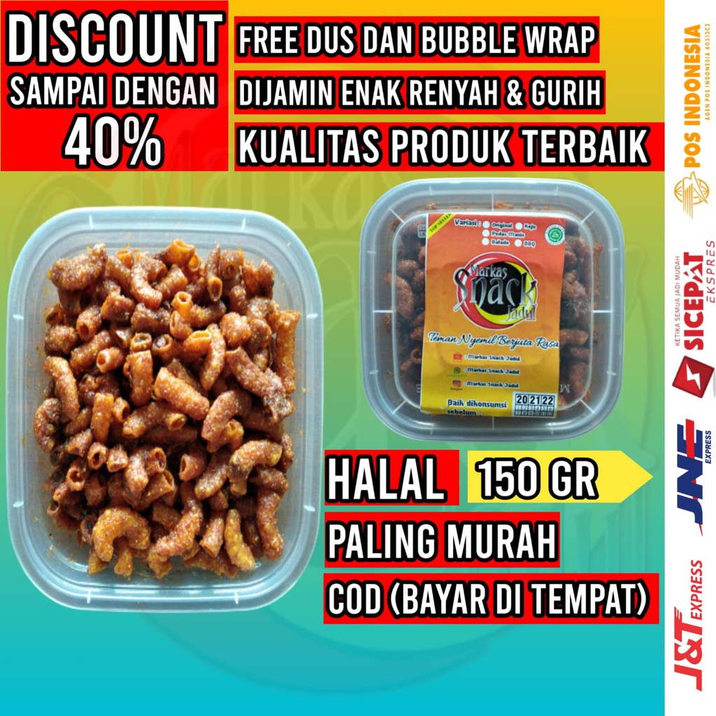 (BELI 1 GRATIS 1) MAKARONI BANTET PEDAS BASAH 150GR JAJANAN CEMILAN MAKANAN KILOAN JADUL MURAH NGEHE