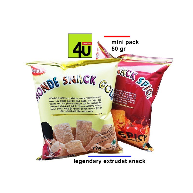 

Monde Snack - Cemilan Ekstrudat Renyah - 50 gr