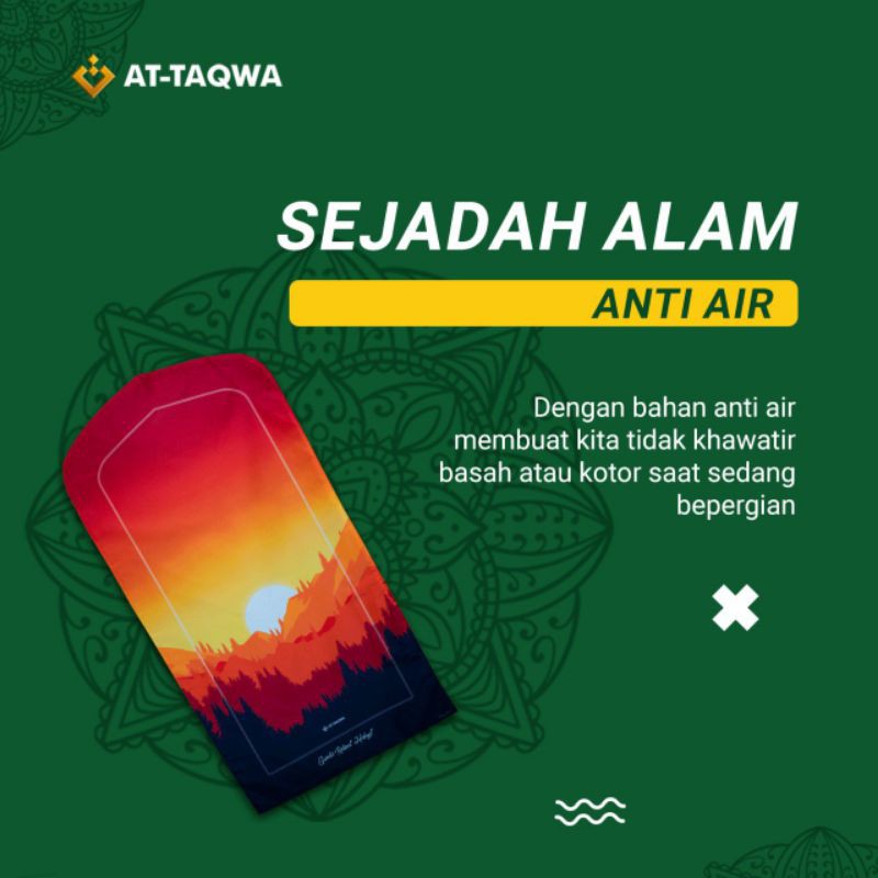 Sajadah Travel ATTAQWA Custom Pria Dewasa (Bisa Custom Nama)