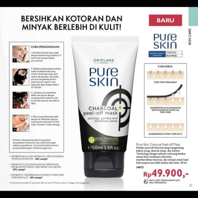 Masker pure skin oriflame