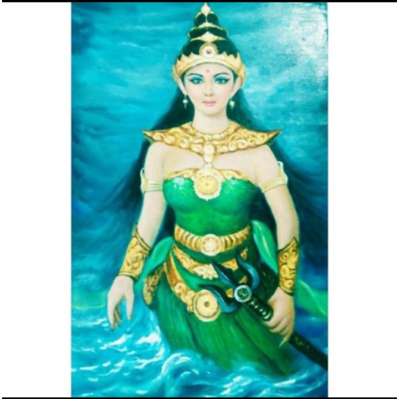 Hiasan dinding cetak murah gambar NYI Roro kidul plus bingkai