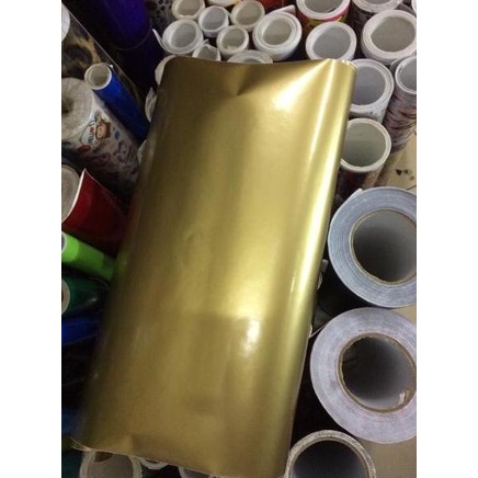 STIKER SKOTLET POLOS WARNA KUNING EMAS ATAU GOLD ncest17 Ayo Beli