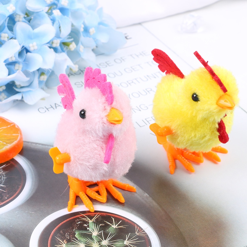 (dreamdreaming.id) Mainan Edukasi Anak Boneka Plush Ayam Berjalan / Melompat Model Putar