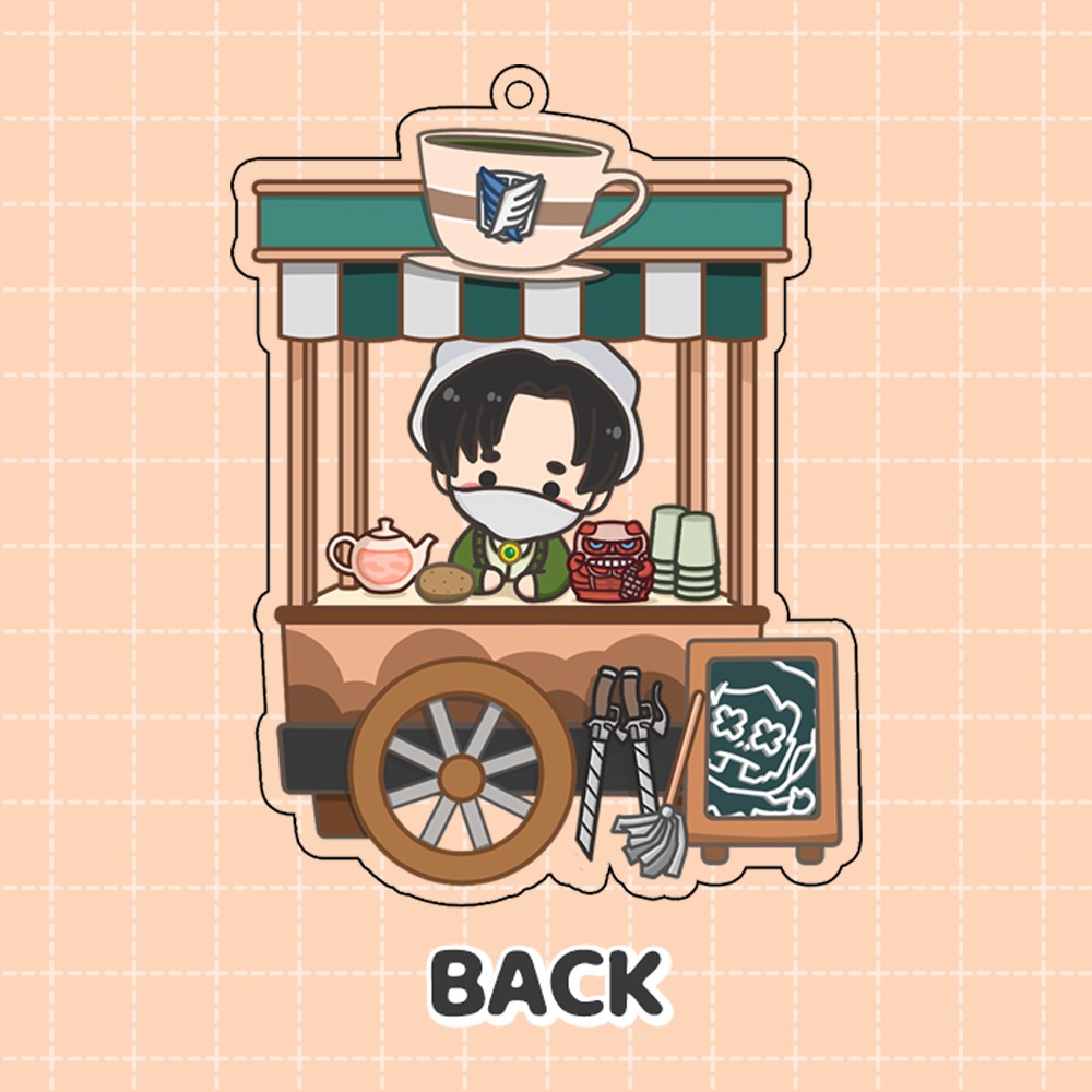 Levi's Tea Shop Gantungan Kunci Acrylic Keychain - Attack on Titan Anime (Bakawears)