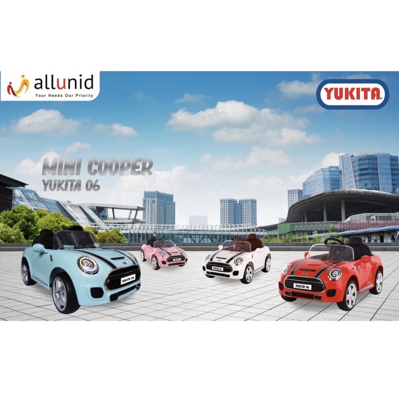mobil aki anak Yukita YKT- 06 Mini Cooper-1