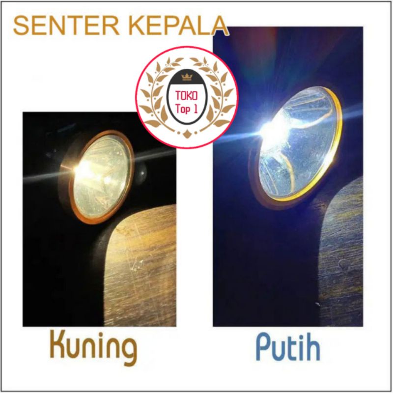 senter kepala led 20w 518 emico cahaya putih /super led