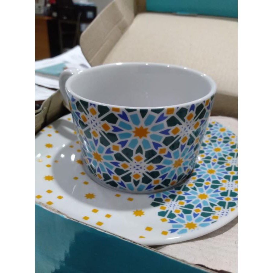 Tea set Kopin 12pcs (6 tatak gelas + 6 cangkir)