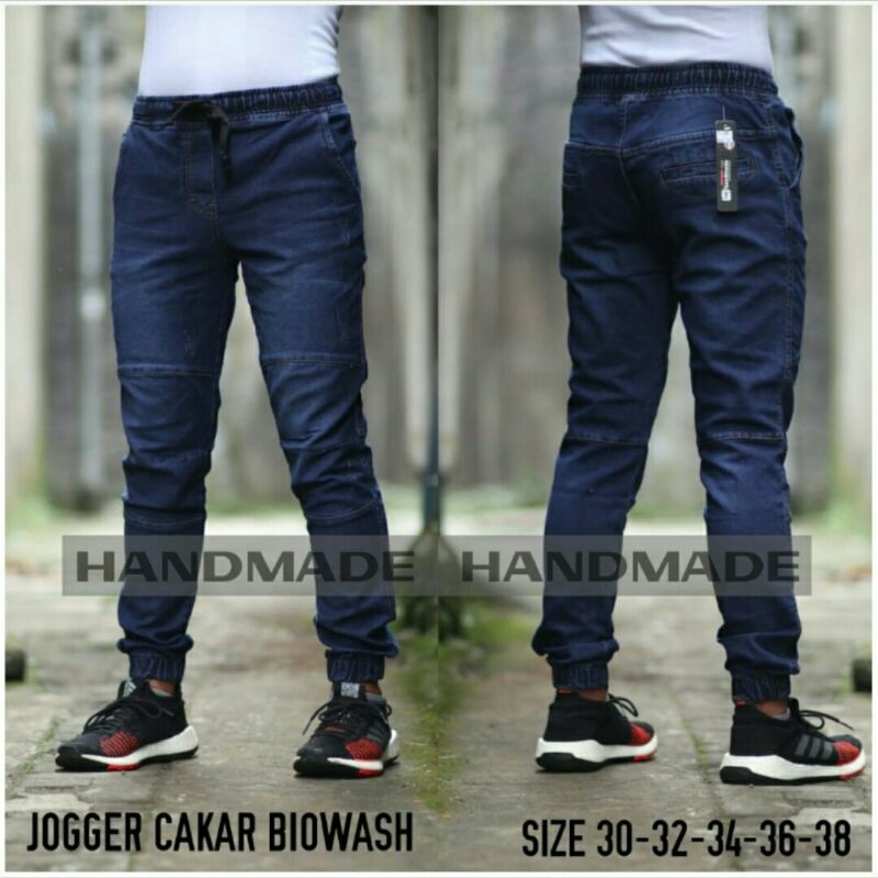 Celana Panjang Jeans Jogger Cakar Celana Pria