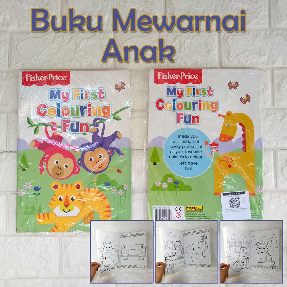 Buku Mewarnai Anak Gambar Hewan MY FIRST COLOURING FUN (TIGER) - Buku Mewarnai Anak Karakter Hewan Lucu