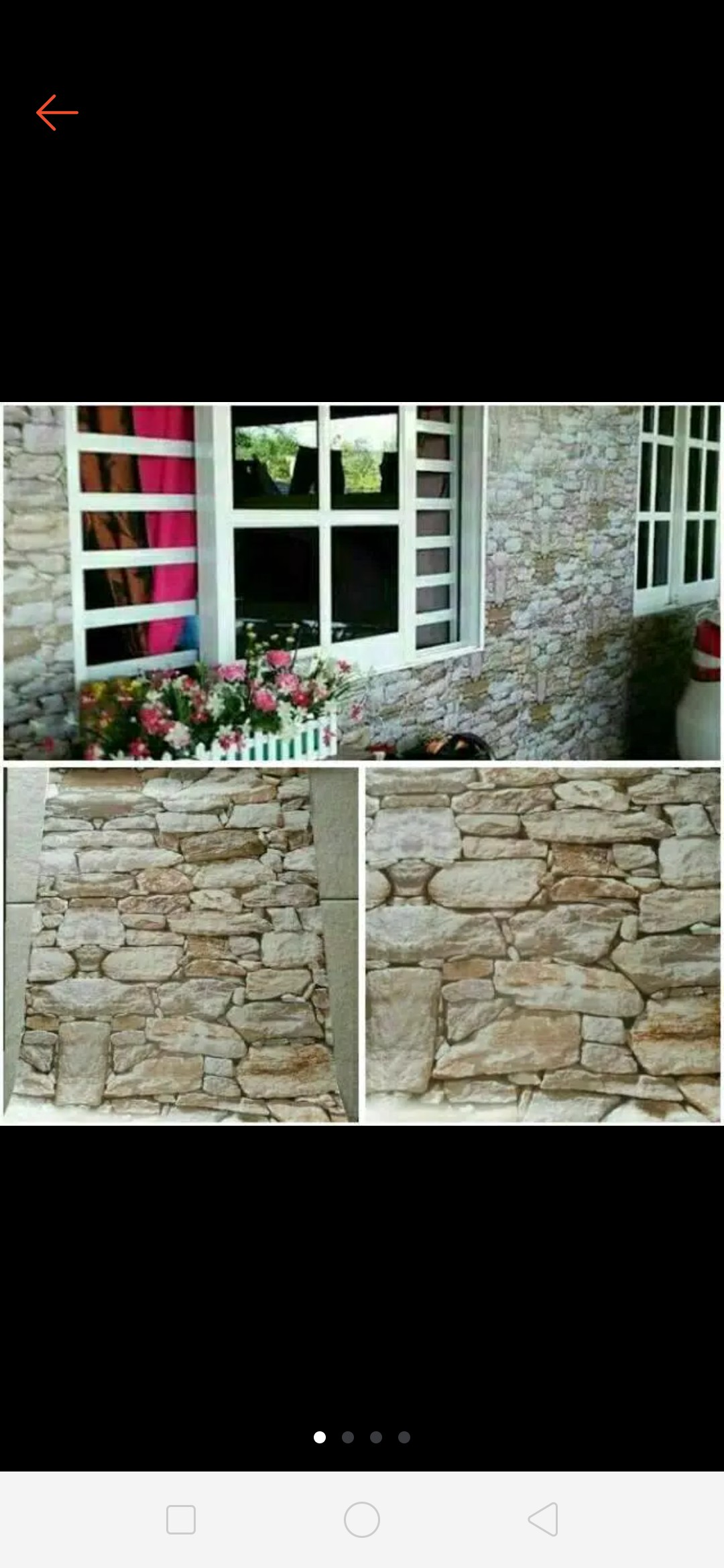 Grosir Murah Walpaper Stiker Dinding Warna Coklat Muda Motif Batu Alam