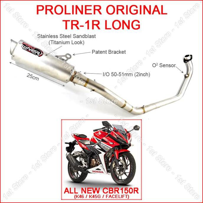 ProLiner TR1 Long All New CBR150R Facelift K46 CBR K45G Knalpot Racing