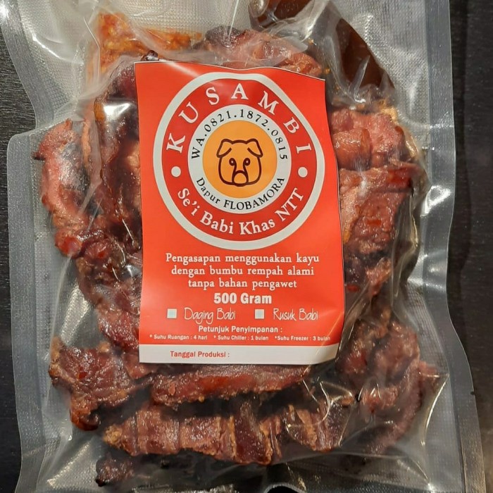 

Sei Babi Asap KUSAMBI Khas NTT 500gr