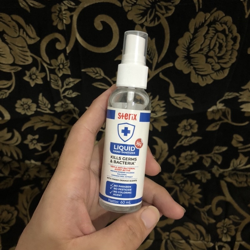 STERIX Hand Sanitizer Liquid / Cair / Spray Botol 60 ml 60ml bkn Antis