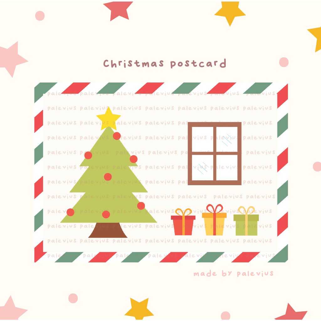 

Cute Christmas Postcard / Art Print Illustration