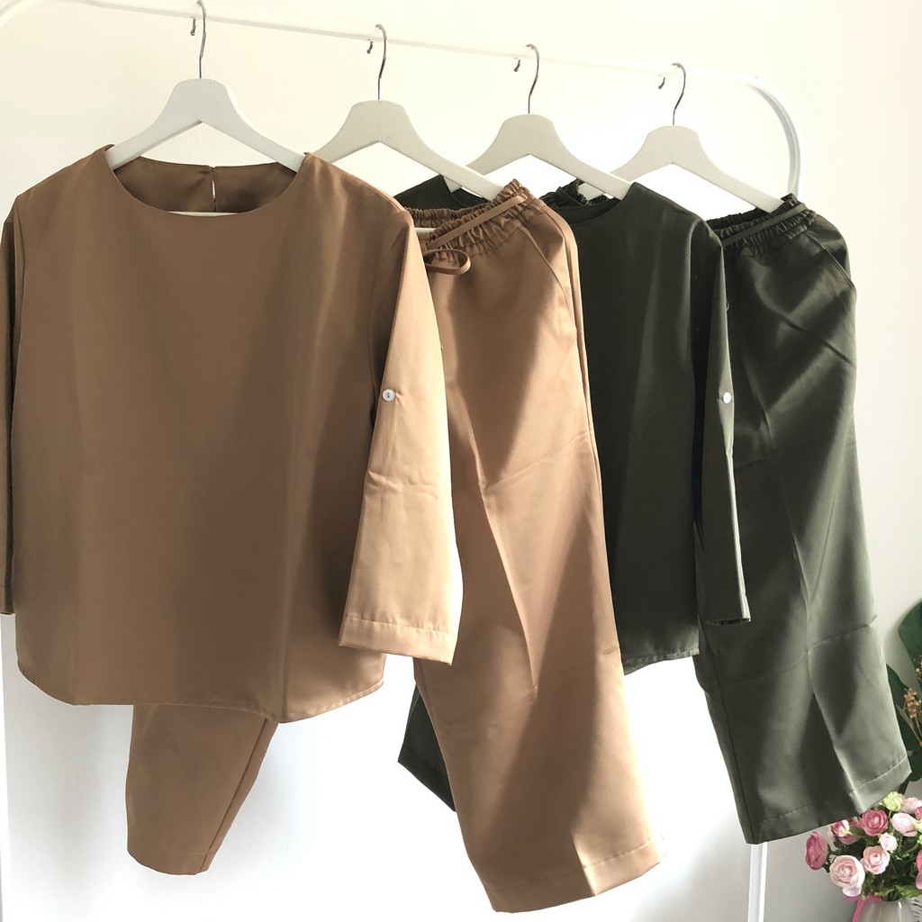 BAJU SET WANITA LM0182 BAJU SETELAN LENGAN PANJANG WANITA HIJABERS