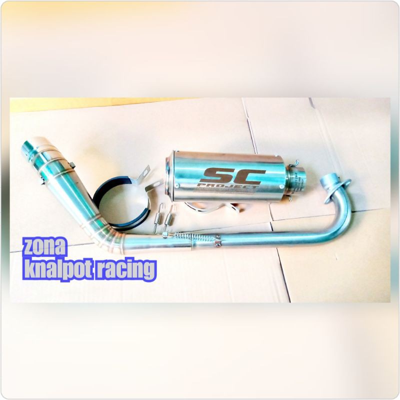 Knalpot sc project supra x125-revo-blade knalpot racing sc project kolong bebek