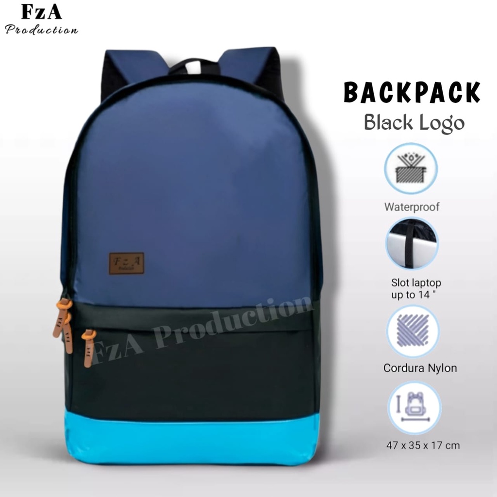 FzA Official - Tas Ransel Punggung Distro Casual Pria Wanita / Tas Ransel Laptop Backpack Original - BLQT