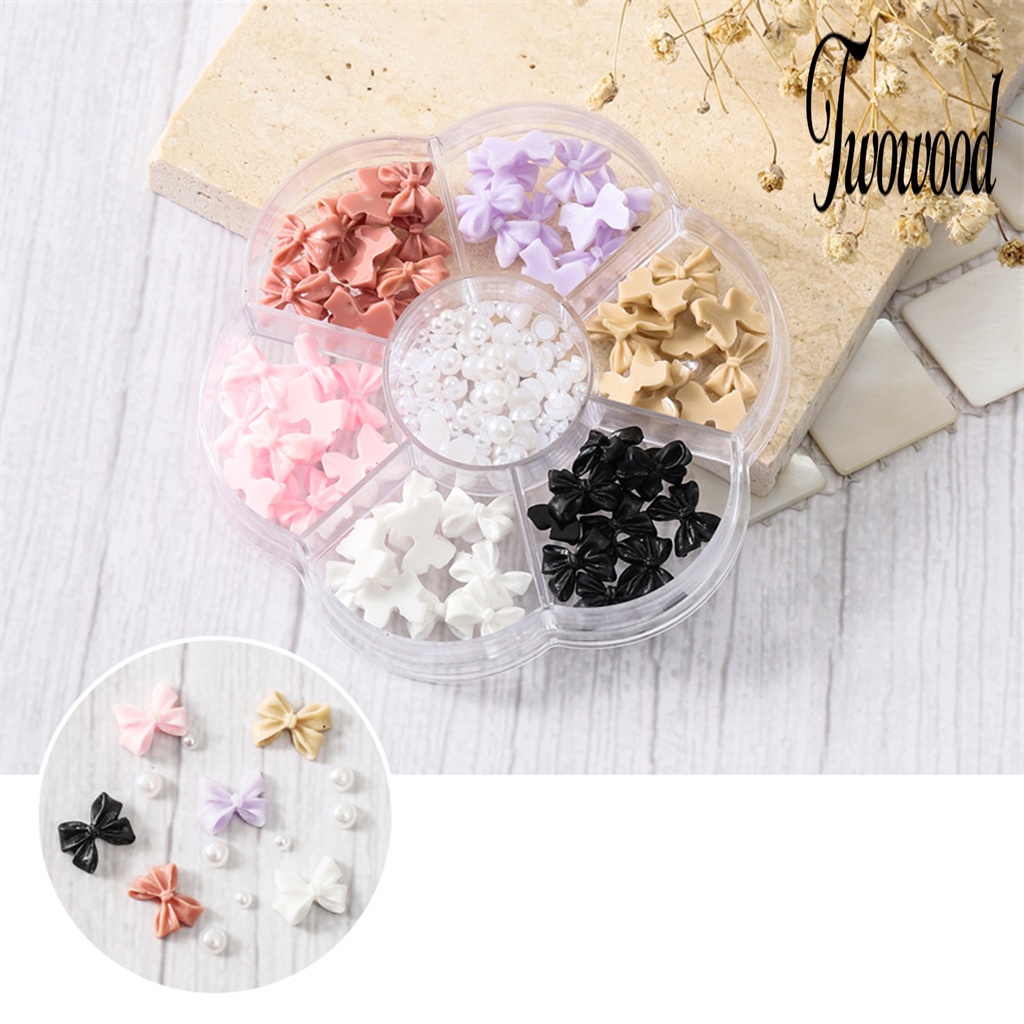 1 Kotak Ornamen Kuku Bentuk Kartun Beruang 3D Bahan Resin Untuk Nail Art