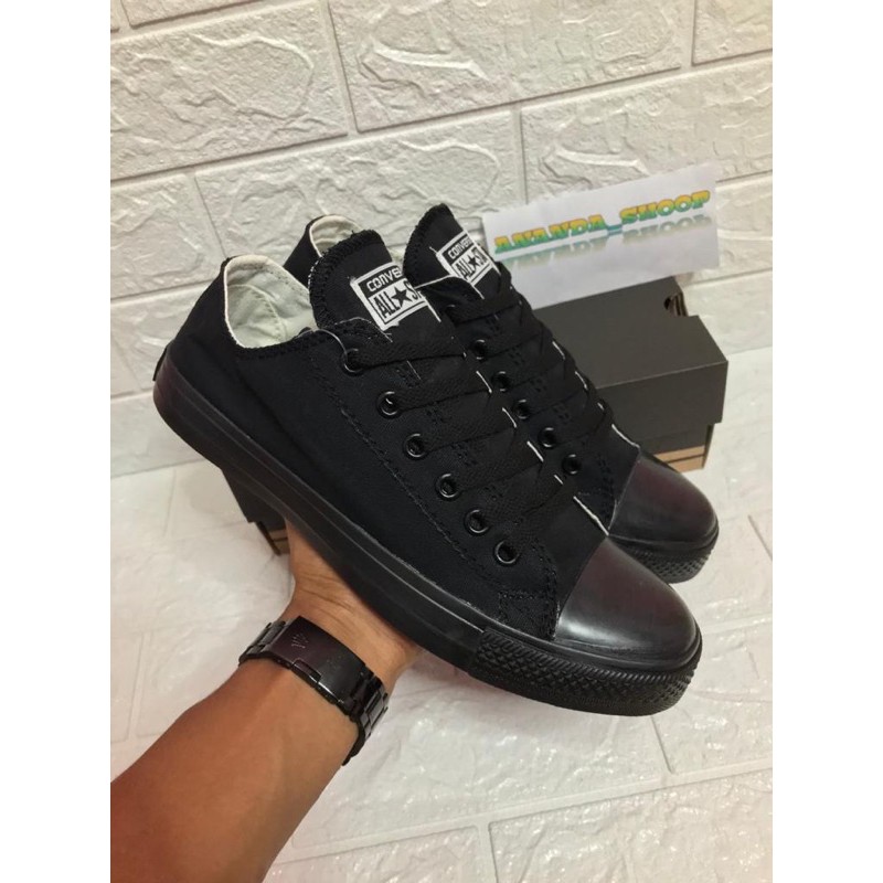 TERBARU!!!Sepatu converse allstar full black + box