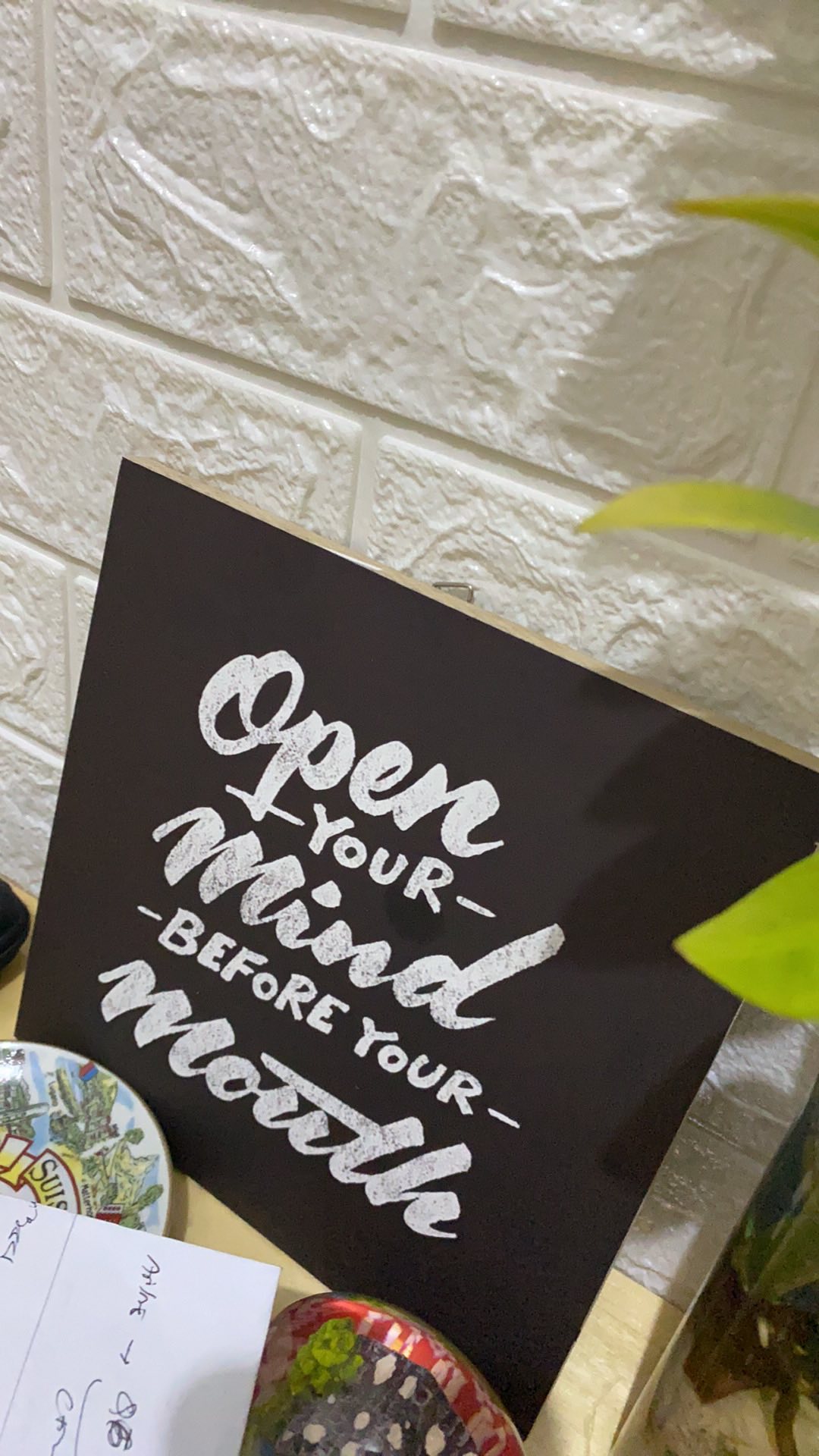 Walldecor Home Family Quotes Kata Motivasi 20x20cm Pajangan Hiasan Dinding Shabby Chic