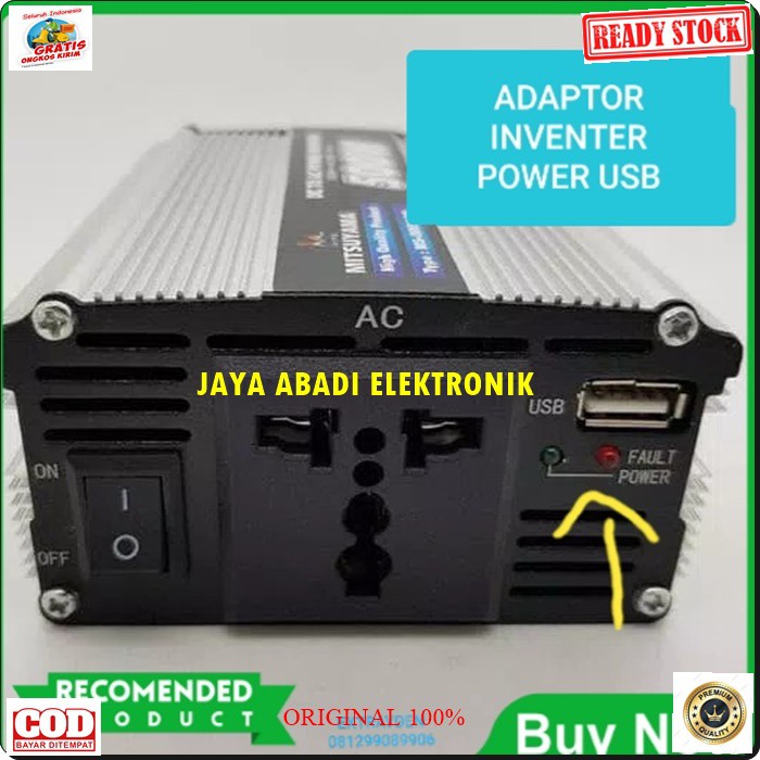 G227 ADAPTOR MITSUYAMA POWER ADAPTER 12V DC TO AC 500 WATT USB 5V ALI ACCU MOBIL CAR LISTRIK CAS CASAN VOLT SETRUM ASLI ORI CHARGE SOCKET UNIVERSAL HEMAT INDIKATOR STABBILIZER VOLTAGE LIGHTER BISA SEGALA JENIS KENDARAAN BISA JUGA BUAT CAS HANDPHONE