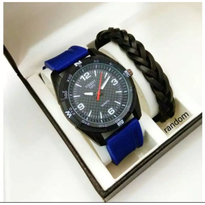 jam tangan terbaru TlSSOT rubber free gelang d.4,5cm. 80rb