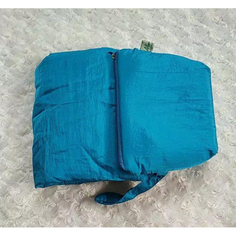 Mukena Traveling Jumbo Biru Adem Polos